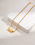 Minimal Geometric Cylinder S925 Sterling Silver Pendant Necklace