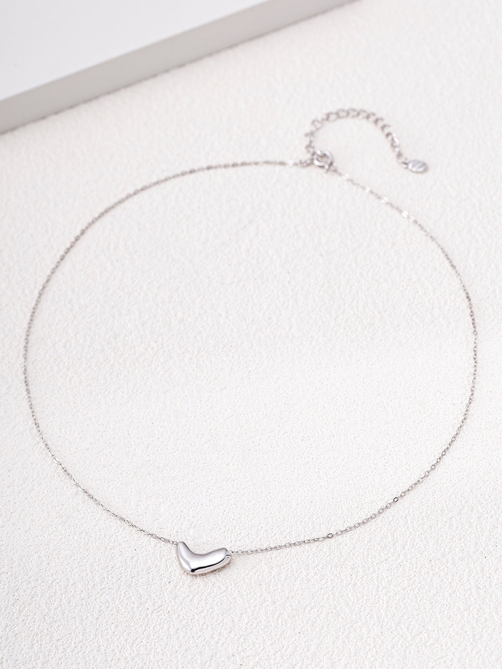 S925 Sterling Silver Minimal Curved Heart Pendant Necklace | Vintage Gold & Silver Adjustable Chain