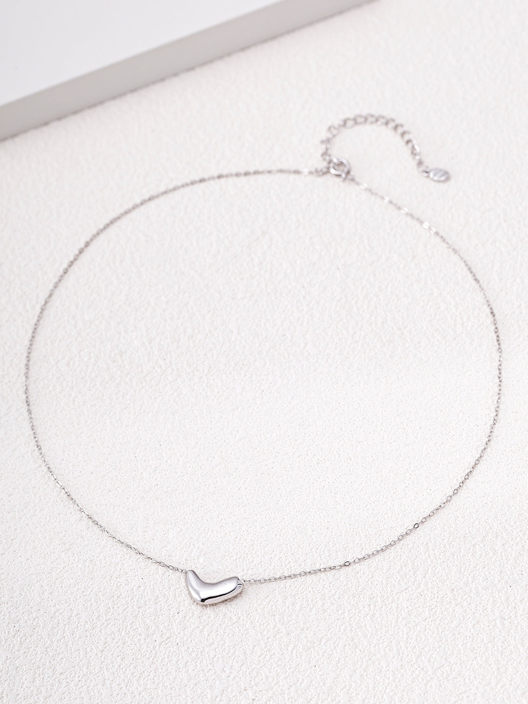 S925 Sterling Silver Minimal Curved Heart Pendant Necklace | Vintage Gold & Silver Adjustable Chain