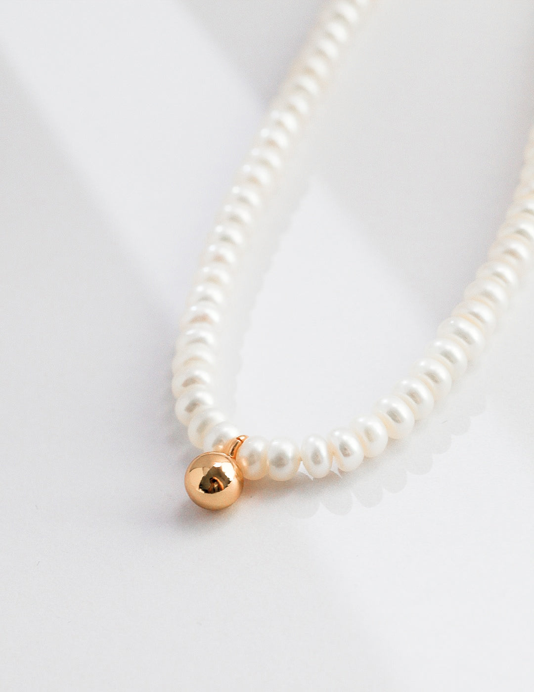 Dainty Natural Pearl S925 Sterling Silver Choker Necklace | Vintage Gold