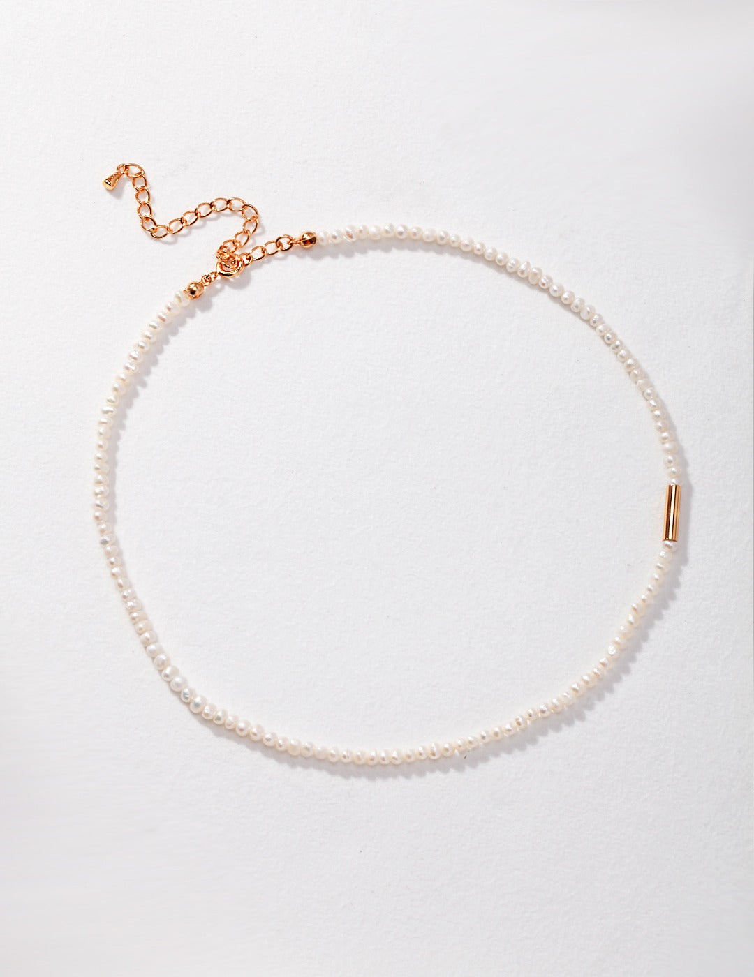 Dainty Tiny Natural Pearl S925 Sterling Silver Choker | Vintage Gold