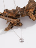 French Vintage Irregular Molten Gold Disc Pendant Necklace