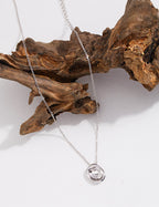 French Vintage Irregular Molten Gold Disc Pendant Necklace