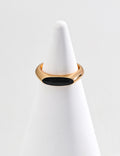 S925 Sterling Silver Black Enamel Open Ring | Minimalist Modern Statement Ring
